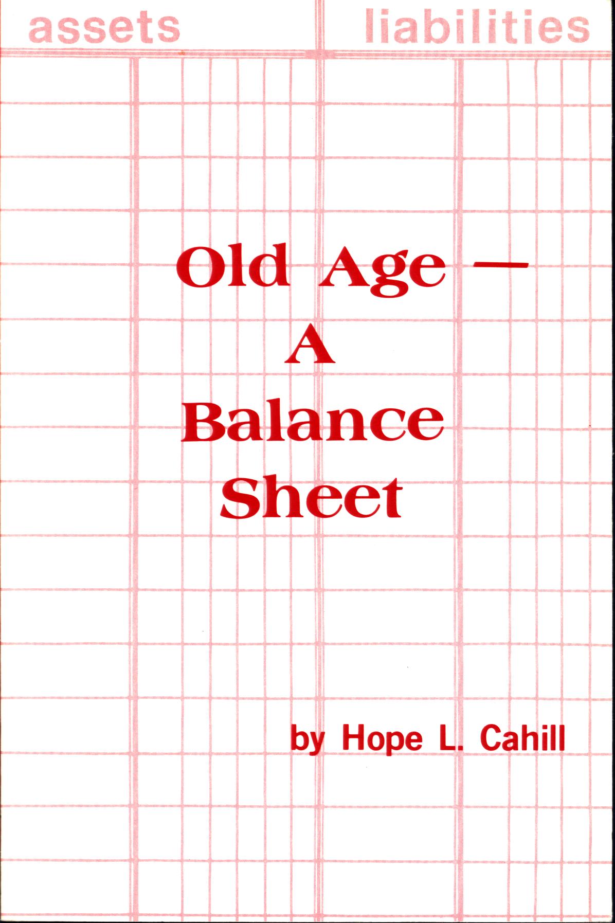 OLD AGE--a balance sheet. 